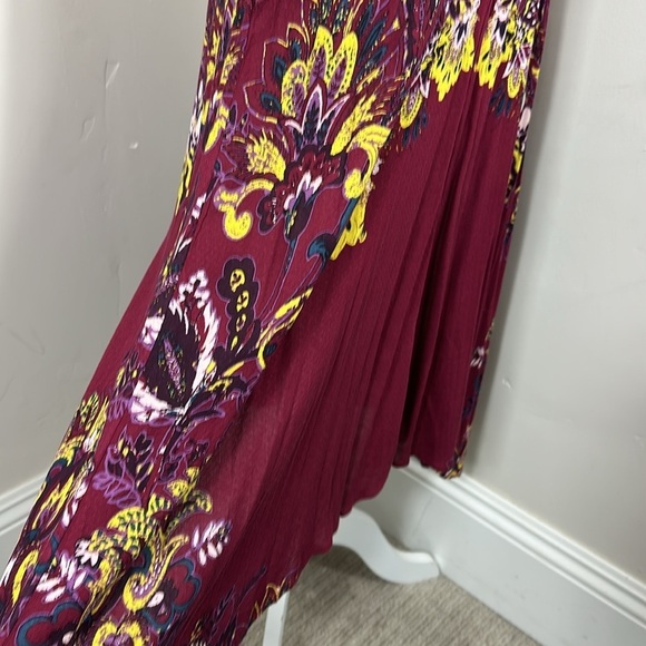 Free People Burgundy Marsha Floral Lace Mini Dress XS - Picture 6 of 9